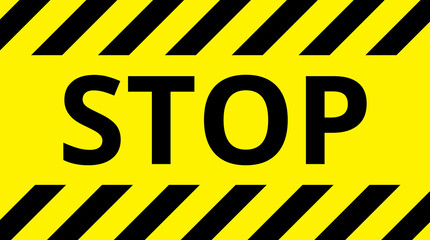 Wall Mural - various black and yellow warning signs with diagonal lines. attention, danger or caution sign, warni