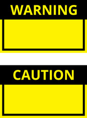 Wall Mural - various black and yellow warning signs with diagonal lines. attention, danger or caution sign, warni