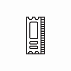 ram memory icon sign vector