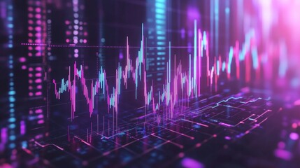 Aufkleber - Vibrant Abstract Data Visualization with Colorful Chart Elements