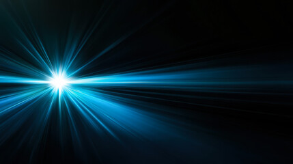 Wall Mural - a breathtaking view of blue light rays shining across a serene surface at twilight