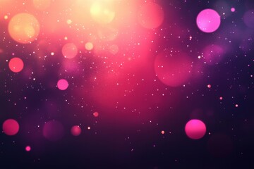 Wall Mural - pink and purple gradient background with glowing light particles, stars, and bokeh lights. abstract 