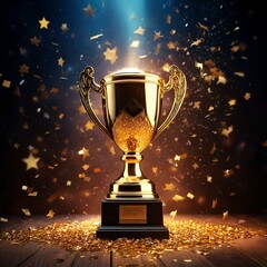 gold trophy cup