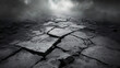 © Thanakrit - A desolate landscape with cracked ground under a dark, ominous sky, evoking a sense of isolation and mystery.