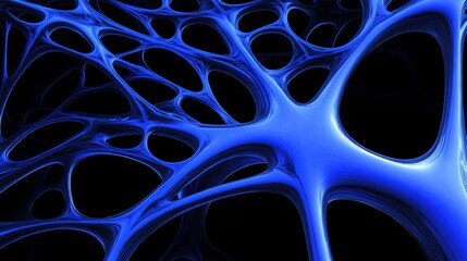 Abstract Blue Network Structure Design