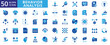 © Iconjam - Behavior analysis icon set of pattern, data, training, learning, therapy, motivation, emotional, experiment, environmental, classical, punishment, feedback, measurement, biological, aggression, social