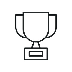 Trophy thin line icons. Editable stroke and Perfect pixel on transparent background