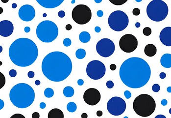 Wall Mural - blue and white abstract polka dot design