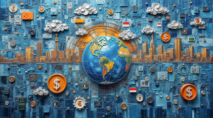 world economy illustration