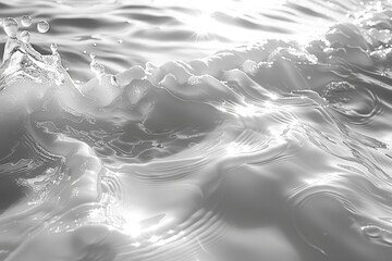 Aufkleber - White Water Texture Background with Sunlight Reflections on Swimming Pool or Ocean Waves