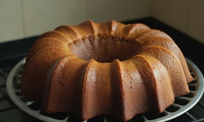 Wall Mural - chocolate muffin on a plate