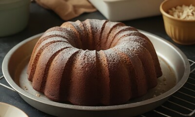 Wall Mural - chocolate muffin on a plate