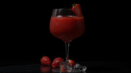 Canvas Print - glass of cherry juice