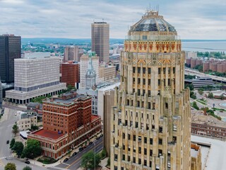 Wall Mural - City skyline of downtown Buffalo, New York, United States.