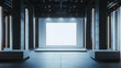 © Komkrit - Modern Exhibition Booth Setup with Blank Display