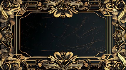 Png art deco ornament frame backgrounds gold line. Deco. Illustration