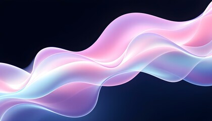 Fototapete - Abstract iridescent holographic liquid background technology wallpaper neon futuristic flow data digital. Abstract fluid 3d renders holographic iridescent neon curved waves in motion dark background