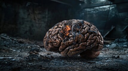 Aufkleber - Dark environments and unique perspectives exploring hidden knowledge in the human brain through conceptual art