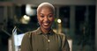 © peopleimages.com - Happy, pride and portrait of black woman in office with confidence for law career in Angola. Smile, night and professional African female attorney with positive attitude for business legal job.