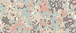© Sharmin - Diffusion reaction vector seamless pattern. Colorful organic, biological shapes, lines pattern. Abstract Background illustration
