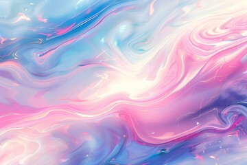 Wall Mural - fluid pastel-colored backdrop featuring dynamic, twirling abstract patterns, offering a serene and v