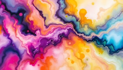 Aufkleber - Alcohol ink. Style incorporates the swirls of marble or the ripples of agate. Abstract painting. Alcohol ink. Style incorporates the swirls of marble or the ripples of agate. Trendy background