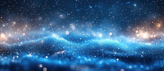 Wall Mural - a mesmerizing abstract representation of a starry night sky with shimmering particles.