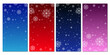 © sense - set of christmas banners, Set of christmas vertical background with snowflakes vector eps