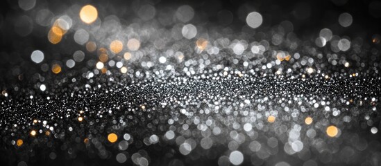 Wall Mural - silver glitter texture closeup showcasing a vibrant festive sparkling background with shimmering seq