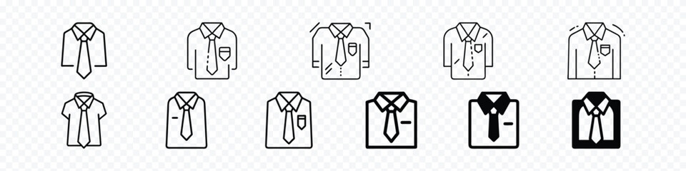 shirt icon, Tie icon, Shirt and tie icon, Uniform line icon, tie icon. Necktie and neckcloth symbol. men casual shirt with tie, suit men formal business dress logo