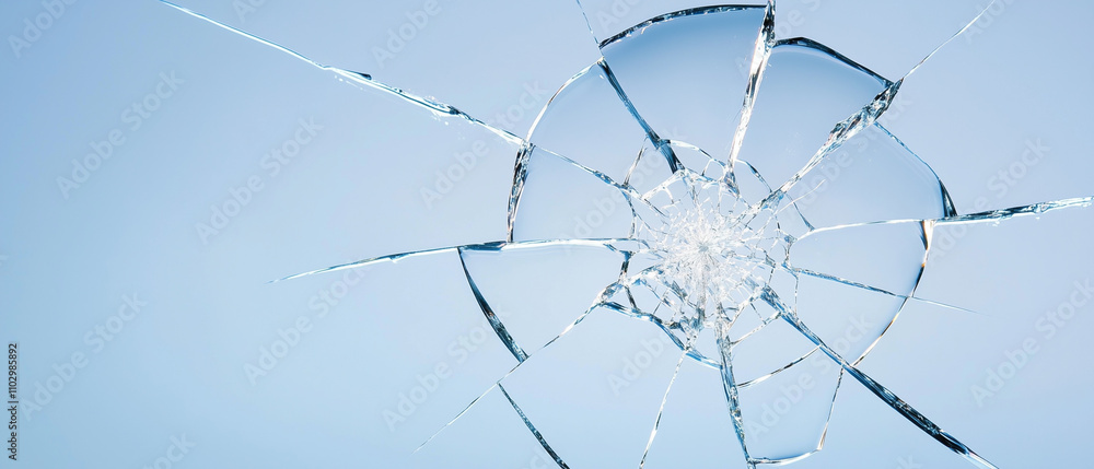 shattered glass against blue background symbolizes impact of terrorism ...