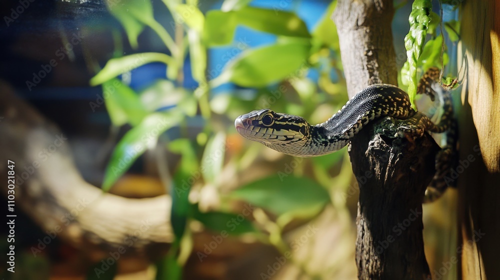 Picture of Reptile care and display with snakes and lizards, including enclosures ...
