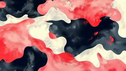 Wall Mural - colorful abstract wave design with smooth curves and vibrant pink, blue, and red tones