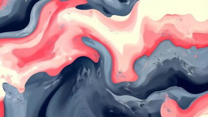 Wall Mural - colorful abstract wave design with smooth curves and vibrant pink, blue, and red tones