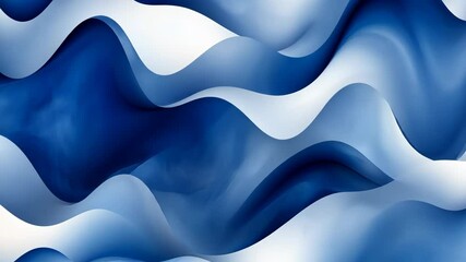 Wall Mural - silky smooth abstract blue wave background with flowing curves and soft texture