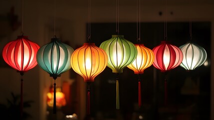 Wall Mural - New Year hanging lanterns