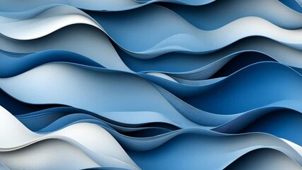 Wall Mural - silky smooth abstract blue wave background with flowing curves and soft texture