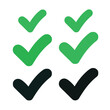© Md nayeem - checkmark vector, checkmark icon set, approved symbol, checked checkbox mark, checkmark set, editable line