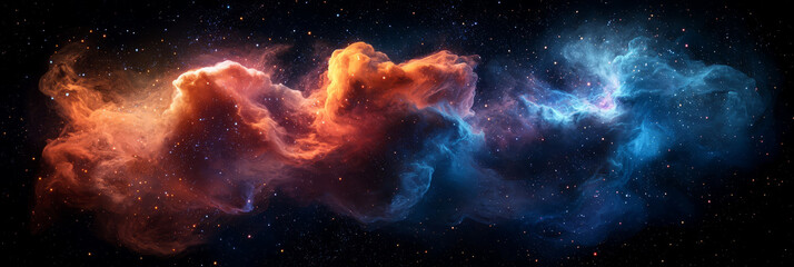 Wall Mural - nebula-like abstract cloud swirls cosmic energy