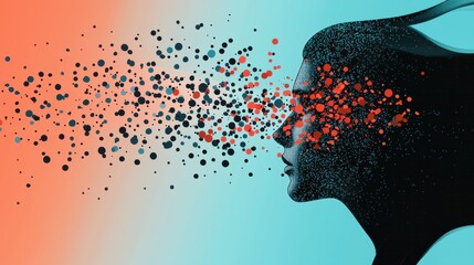 Wall Mural - a graphic illustration of data points being clustered and analyzed by a machine learning algorithm, 
