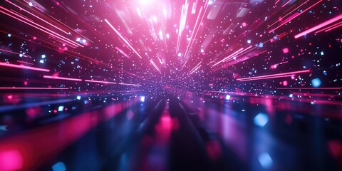 Leinwandbilder - A concert venue filled with beams of colorful laser lights moving to the rhythm of music, representing the excitement of live performances