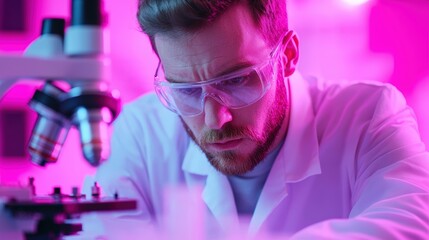 Poster - Innovation in science close-up on research in a modern laboratory facility
