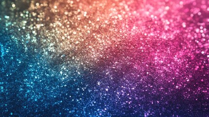 Sticker - Rainbow Glitter Background Close Up