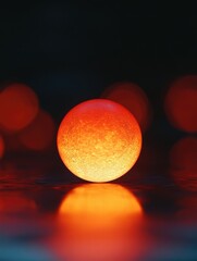 Poster - Glowing Orange on Table