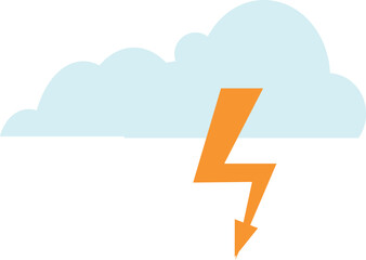 Wall Mural - a cloud with a lightning bolt in the middle