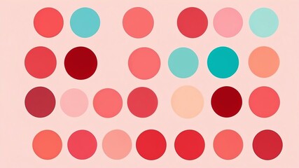 Wall Mural - Abstract shade of red circles on color palette background