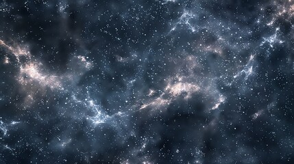 Wall Mural - A dark blue nebula with white and light blue clouds of gas.