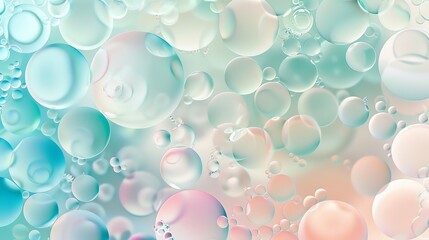 Wall Mural - a macro shot of colorful oil bubbles in water.