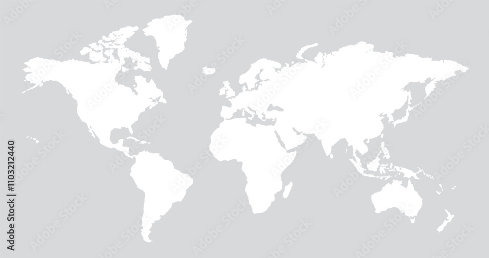 World map. Simplified World Map Illustration. simple world map vector ...