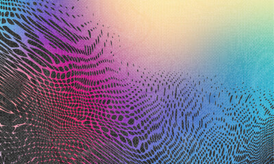 Fototapete - Abstract trendy colorful gradient noisy grain background texture